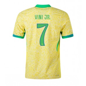 Billiga Brasilien Vinicius Junior #7 Hemmatröja Copa America 2024 Kortärmad